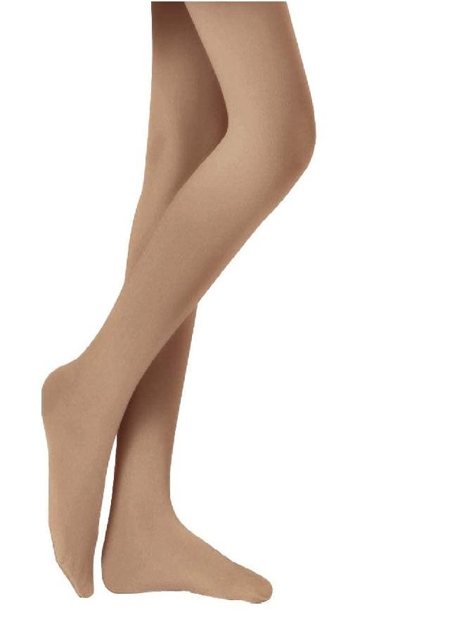 Stelle Girls' Ultra Soft Pro Dance Tight/Ballet Footed Tight (Toddler/Little Kid/Big Kid), Tan, S