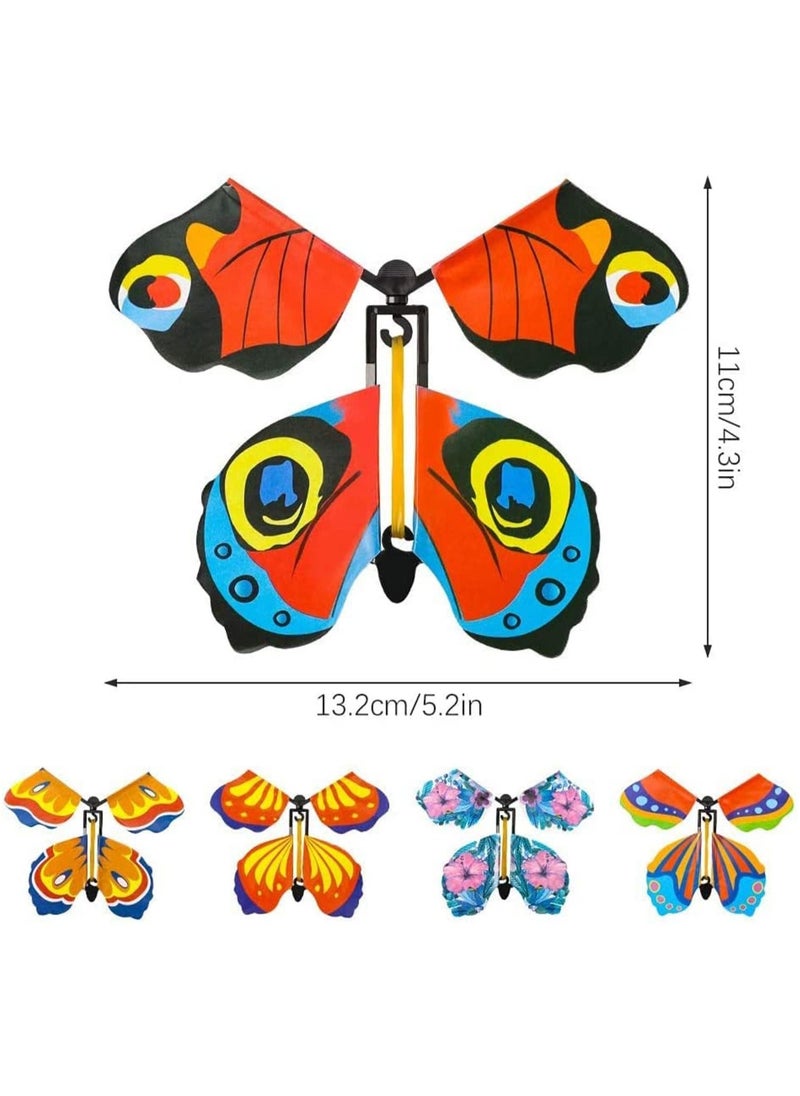 Magic Fairy Flying Butterfly, Rubber Band Powered Wind up Butterfly Toy for Surprise Gift or Party Playing Outdoor Playing (15 Pcs)