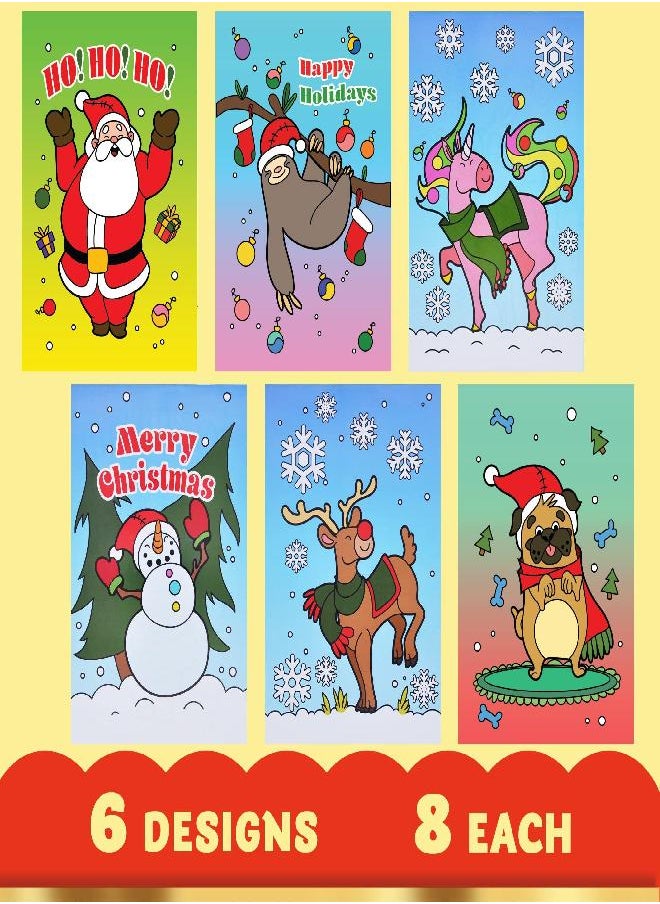 JOYIN 48 Set Holiday Christmas Coloring Book in 6 Covers Great Gift for Kids Girls and Boys, Holiday Presents and Party Favors