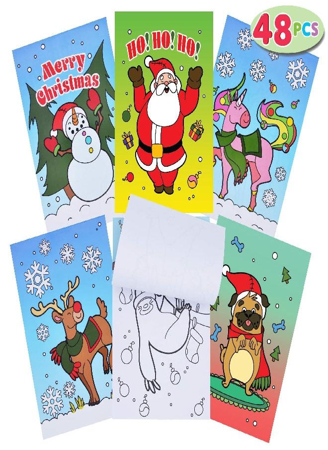 JOYIN 48 Set Holiday Christmas Coloring Book in 6 Covers Great Gift for Kids Girls and Boys, Holiday Presents and Party Favors