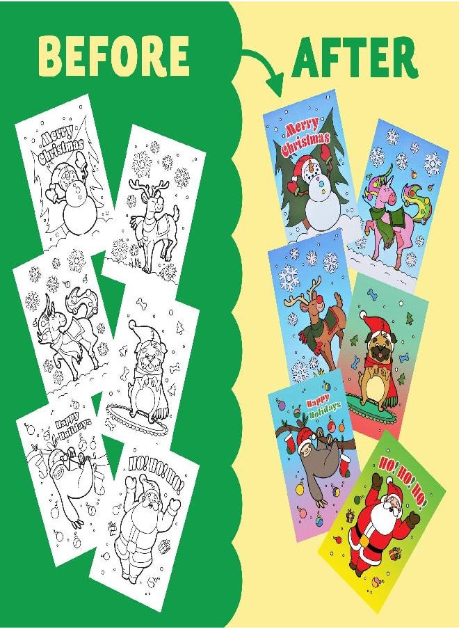 JOYIN 48 Set Holiday Christmas Coloring Book in 6 Covers Great Gift for Kids Girls and Boys, Holiday Presents and Party Favors