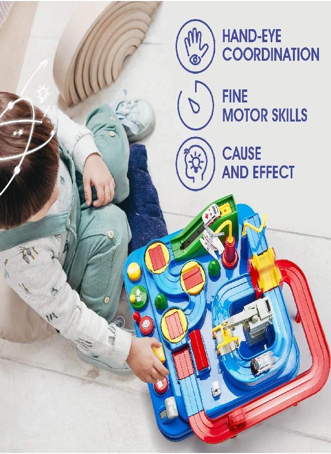 Toys for 3 Year Old Boys - Race Track Car Toys for Boys 3-5 Years Old - 4 Year Old Boy Birthday Gift - 3 Year Old Boy Gift Kids Games Ages 3-5 - Magnet Toy Thinking Fine Motor Skills Toys for Ages 2-4