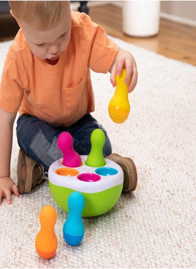 Fat Brain Toys F248 Fat Brain SpinnyPins, Kids Preschool, Spinning and Sorting Building Sets, Early Development Toy for Babies Aged 18 Months and Older, Multicoloured