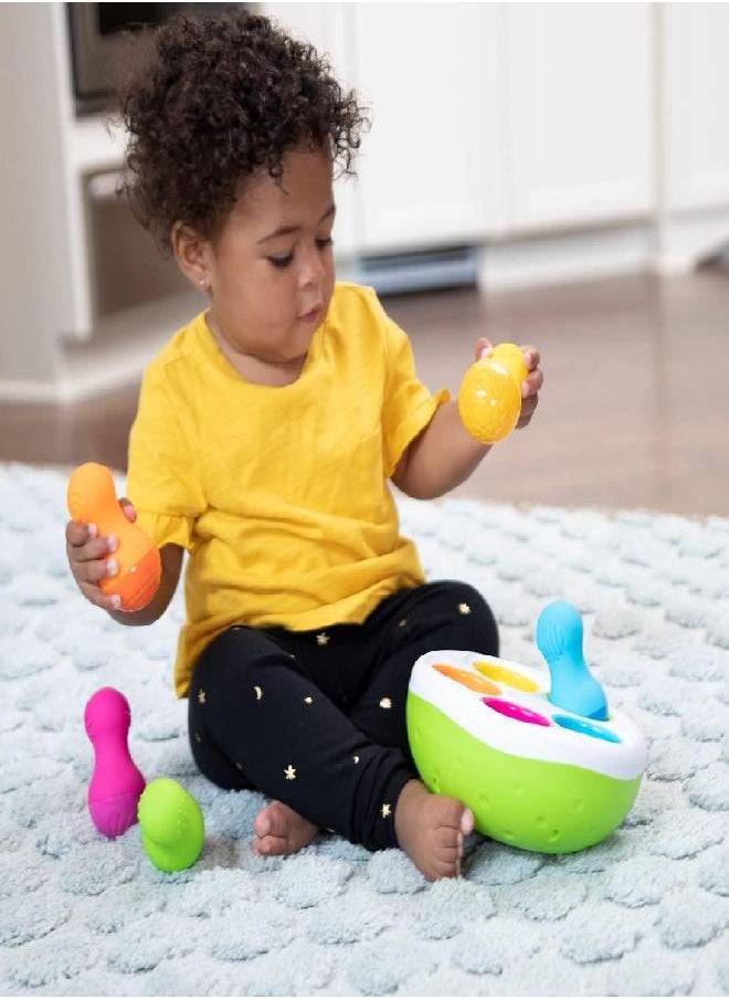 Fat Brain Toys F248 Fat Brain SpinnyPins, Kids Preschool, Spinning and Sorting Building Sets, Early Development Toy for Babies Aged 18 Months and Older, Multicoloured