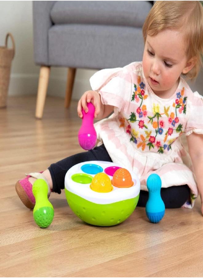 Fat Brain Toys F248 Fat Brain SpinnyPins, Kids Preschool, Spinning and Sorting Building Sets, Early Development Toy for Babies Aged 18 Months and Older, Multicoloured