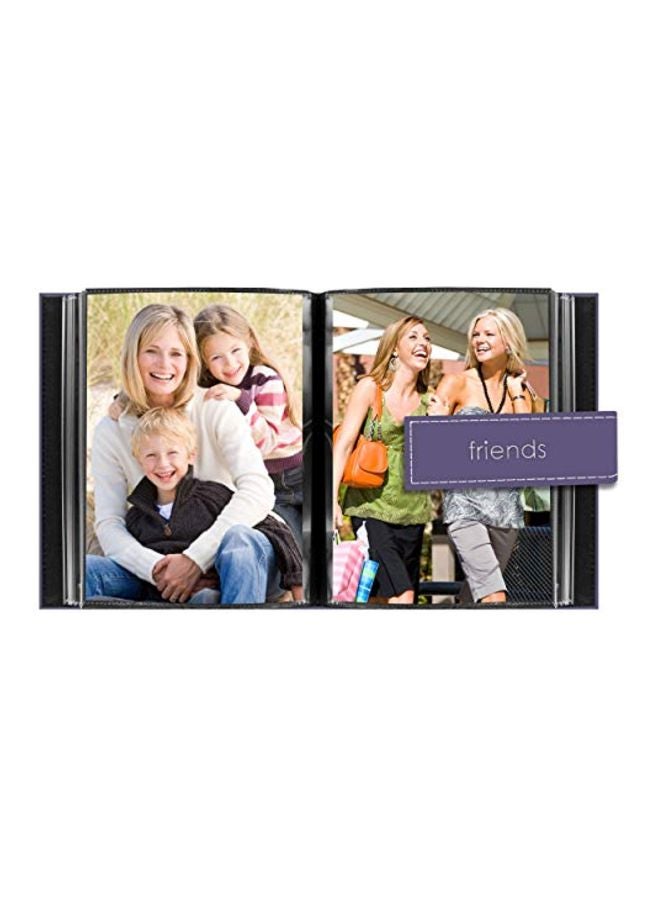 36-Pocket Friends Picture Album Lavender 8.25x 6.12x0.75inch