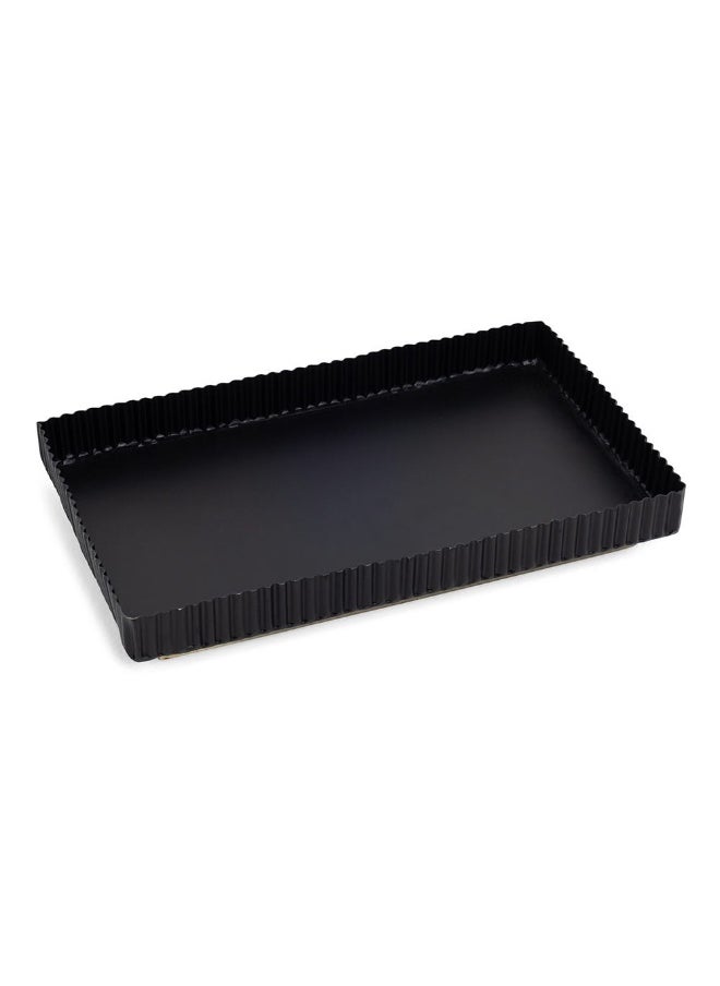 Prestige Rectangular Tray, Black & Gold - 25.5X15 Cm