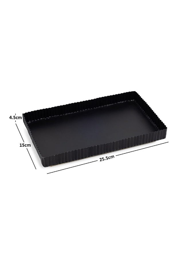 Prestige Rectangular Tray, Black & Gold - 25.5X15 Cm