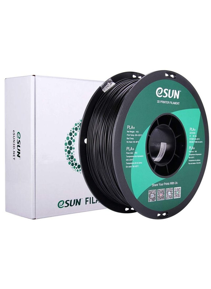 Esun 3D Printer Filament PLA+ 1.75 mm Dimensional Accuracy +/- 0.05 mm 1 Kg (2.2 lbs) Spool 3D Printing Material for 3D Printers - Black