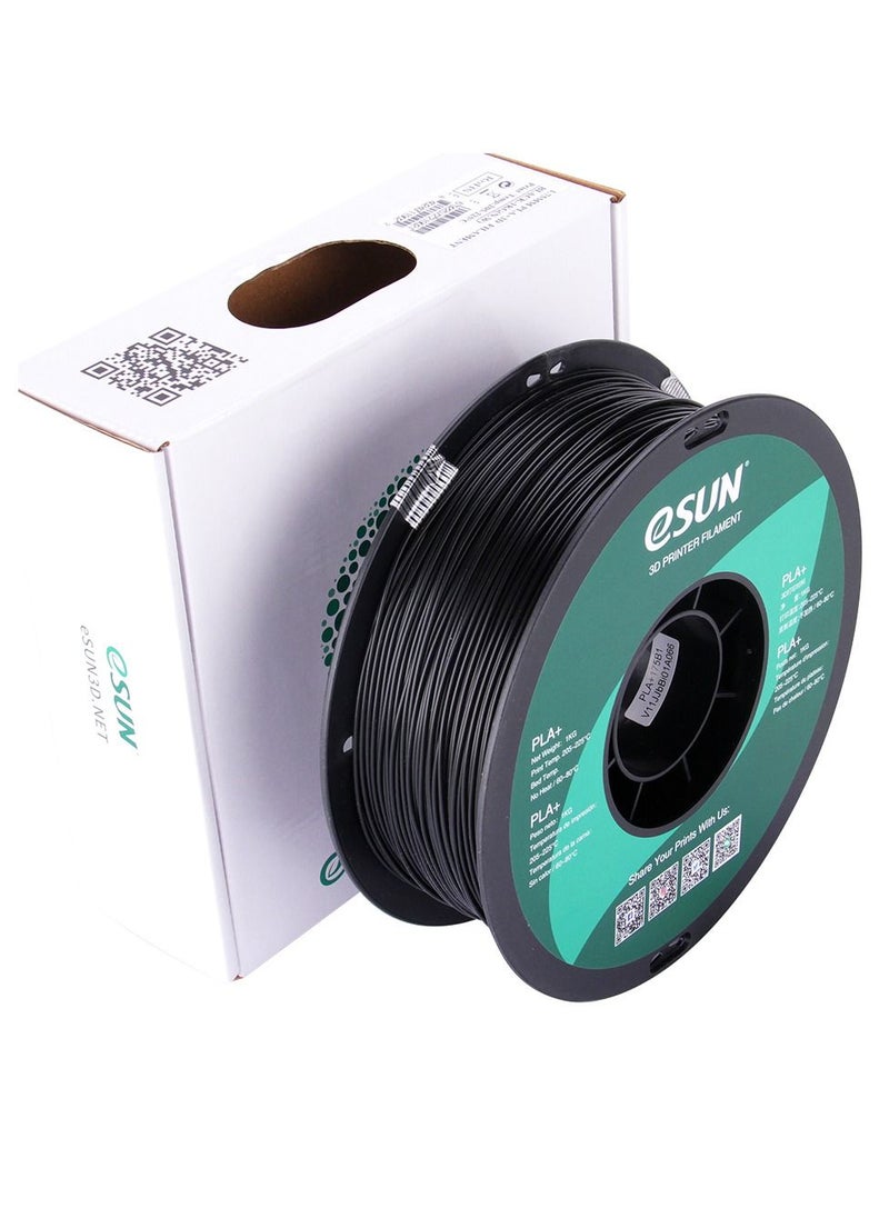 Esun 3D Printer Filament PLA+ 1.75 mm Dimensional Accuracy +/- 0.05 mm 1 Kg (2.2 lbs) Spool 3D Printing Material for 3D Printers - Black