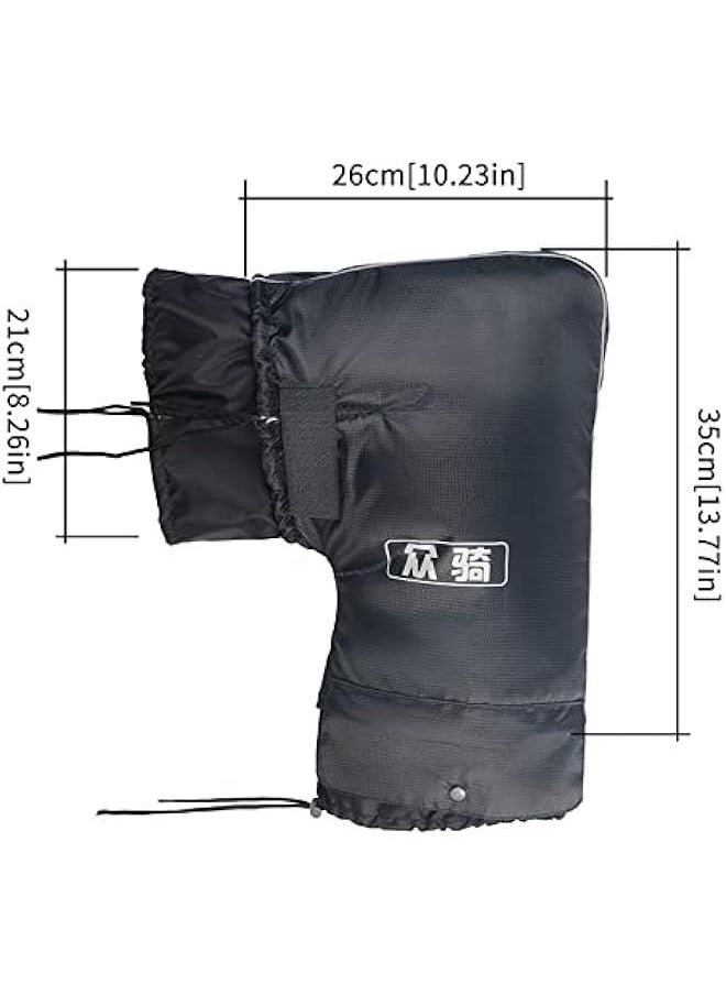 Motorcycle Handlebar Gloves Muff for Cold Weather Riding Mittens Windproof E-Bike Handguards Hand Protectors Covers 2pcs