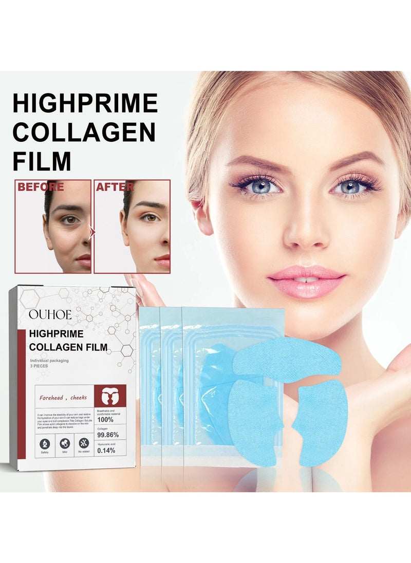 2 Boxes Collagen Mask,Collagen Facial Mask, Soluble Collagen Replenishing Mask, Collagen Moisturizing Mask, Prevent Fine Lines and Protect Skin, Anti-Aging Mask 3pcs*2