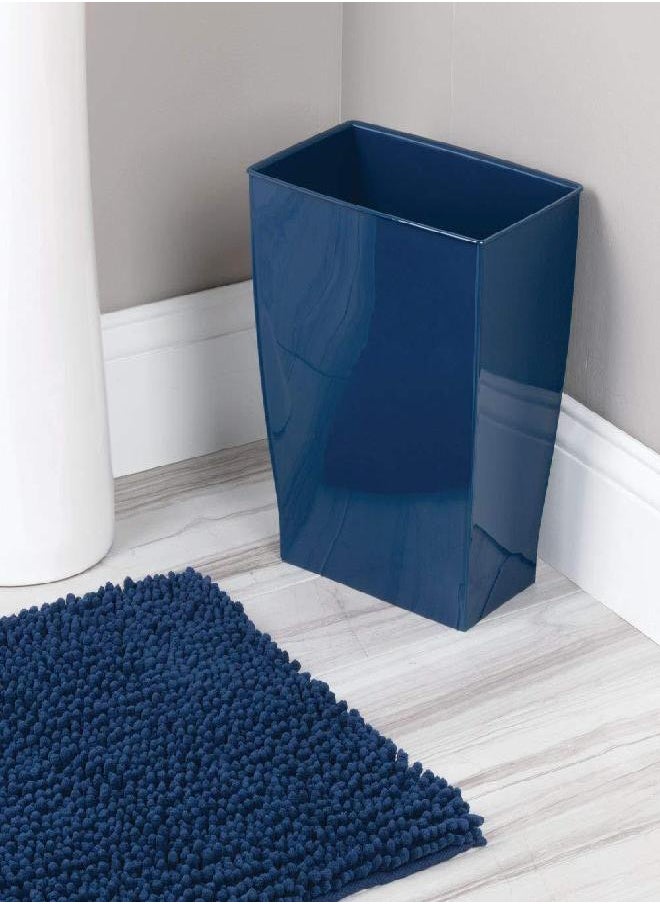 InterDesign Mono Wastebasket Trash Can - Rectangular, Navy