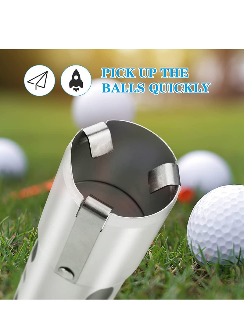 Golf Ball Retriever with Detachable Aluminum Alloy Design, Large Capacity for 21 Balls, Quick Pick-Up, No Bending, Ideal Golf Gift for Men and Women