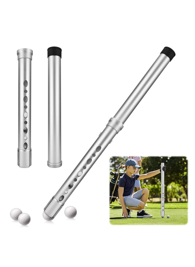 Golf Ball Retriever with Detachable Aluminum Alloy Design, Large Capacity for 21 Balls, Quick Pick-Up, No Bending, Ideal Golf Gift for Men and Women