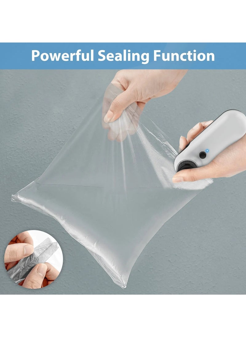 2 in 1 Rechargeable Mini Heat Sealer Storage Bag Plastic Package Clip Bag Handheld Heat Sealer USB Plastic Bag