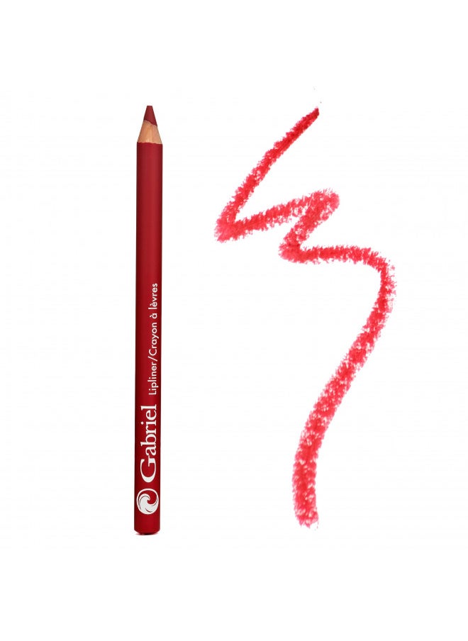 Gabriel Cosmetics Classic Lip Liner (Red - Cherry Red/Cool), Classic Lipliner, Natural, Paraben Free, Vegan, Gluten-free,Cruelty-free, Non GMO, High performance and long lasting, Infused with Jojoba Seed Oil and Aloe, 0.04 oz.