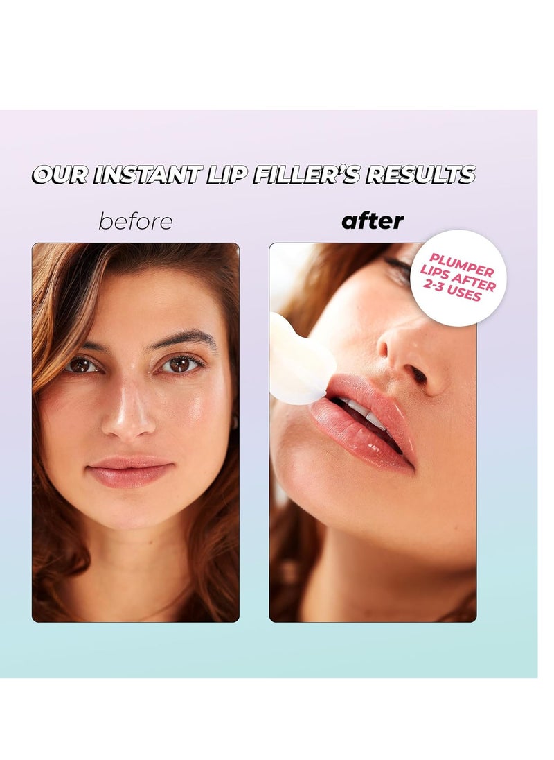 Instant Lip Filler for Plumped Lips in 30 Mins by Vitamasques, 3 Pack - Vegan Collagen, Multi-Molecular Hyaluronic Acid & 400 Dissolving Micro-Dart Technology for Instant & Long-Lasting Results