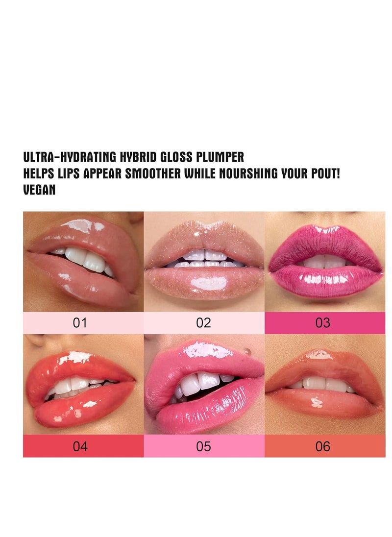 Plumping Lip Oil With Chili Extract - Fuller Lips Instantly! Ultra-Hydrating & Nourishing, Glossy Finish Lip Glow Oil, Lip Plumping Booster Plump, Smooth, and Define Your Lips Naturally (01 Pink)