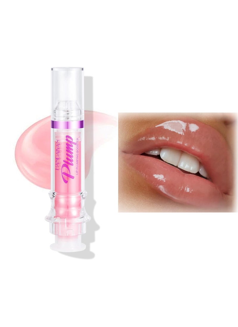 Plumping Lip Oil With Chili Extract - Fuller Lips Instantly! Ultra-Hydrating & Nourishing, Glossy Finish Lip Glow Oil, Lip Plumping Booster Plump, Smooth, and Define Your Lips Naturally (01 Pink)