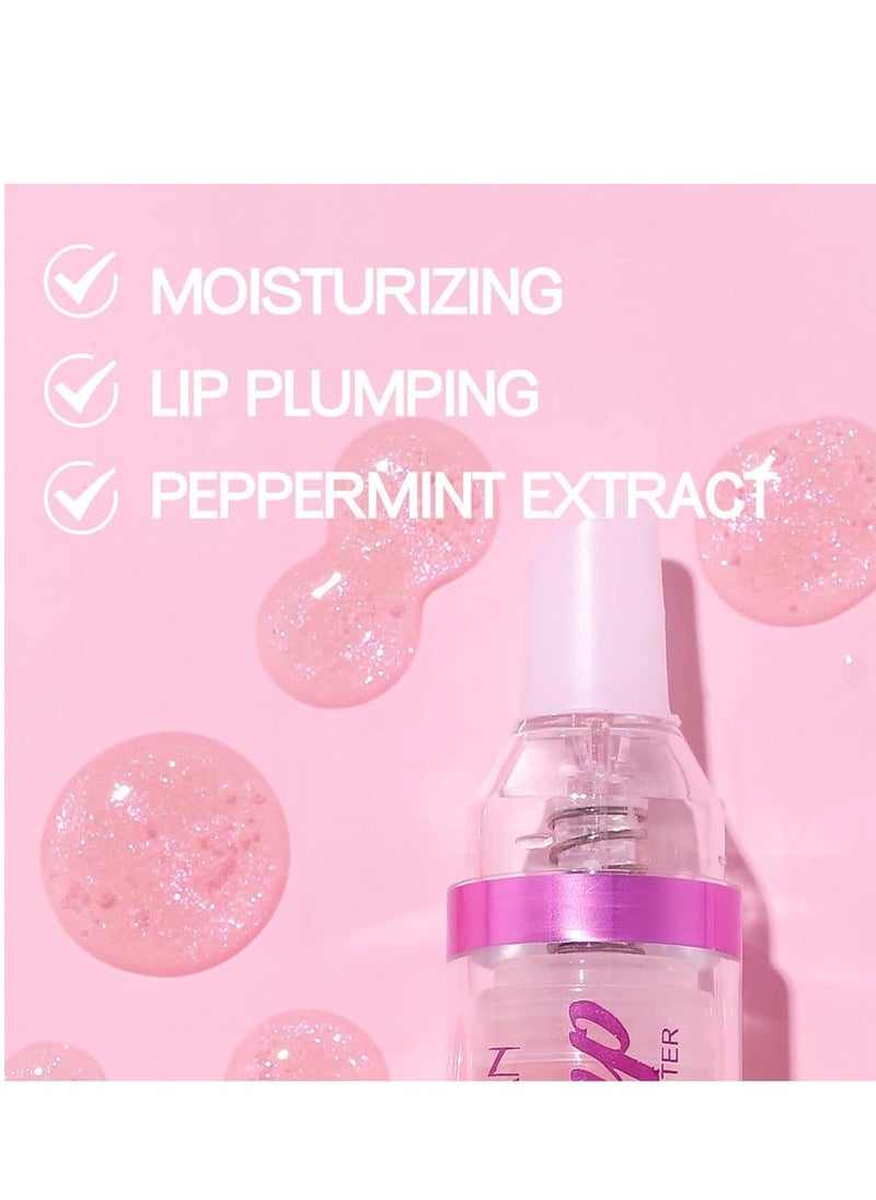 Plumping Lip Oil With Chili Extract - Fuller Lips Instantly! Ultra-Hydrating & Nourishing, Glossy Finish Lip Glow Oil, Lip Plumping Booster Plump, Smooth, and Define Your Lips Naturally (01 Pink)