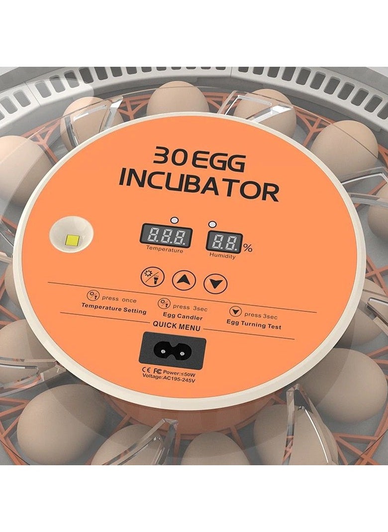 30 chicken egg Incubator,Automatic egg turning and temperature control incubator with egg testing Function- (30H)