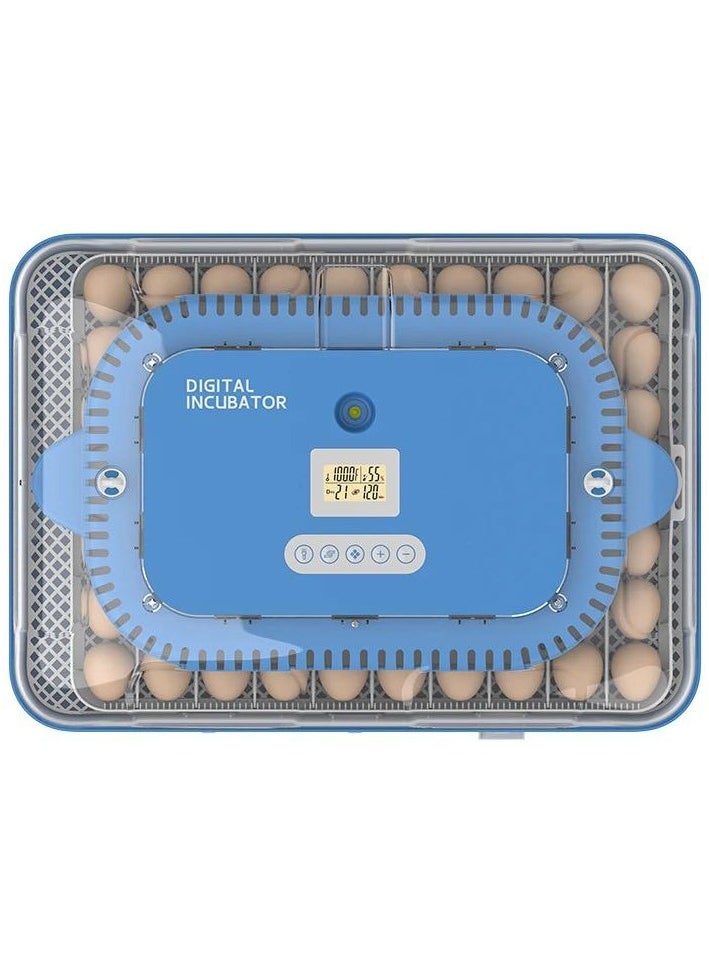 Dual Power 70 chicken egg Incubator,Automatic Humidity,egg turning and temperature control incubator with egg testing Function- (70H)