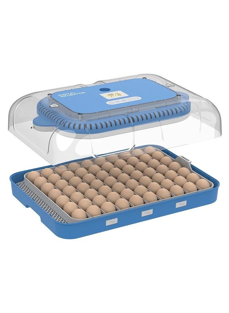 Dual Power 70 chicken egg Incubator,Automatic Humidity,egg turning and temperature control incubator with egg testing Function- (70H)