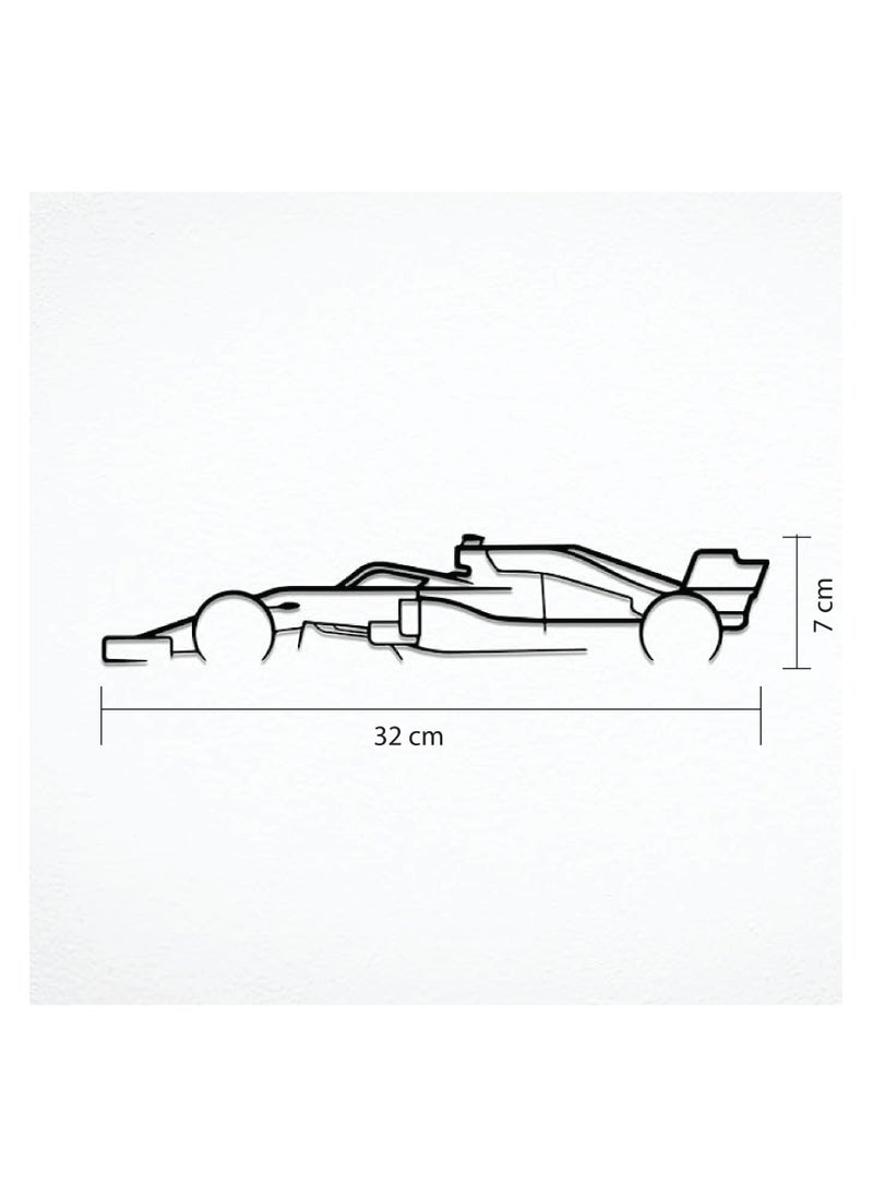 Wooden Wall Art With Self Adhesive Base - Black (Formula 1 Car)