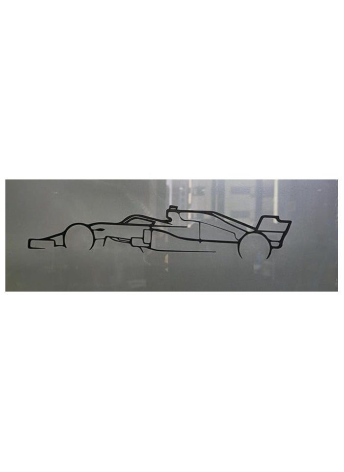 Wooden Wall Art With Self Adhesive Base - Black (Formula 1 Car)