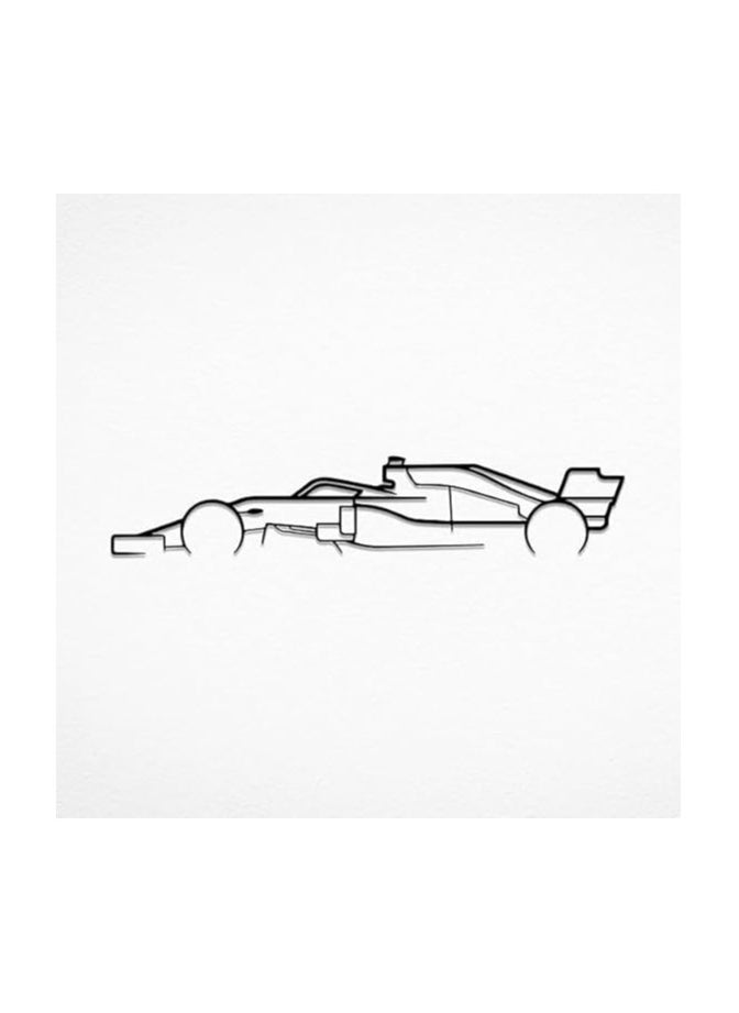 Wooden Wall Art With Self Adhesive Base - Black (Formula 1 Car)