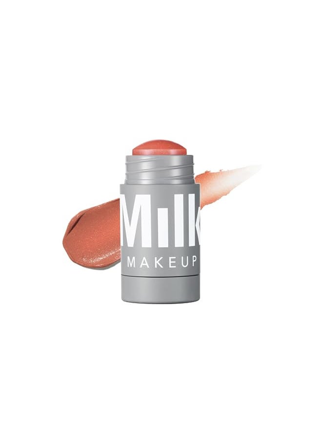 Milk Makeup Lip and Cheek Tint - Pigmented Cream Stick - Natural Vegan Formula - 0.21 Oz (SMIRK - Dusty Rose with Shimmer)