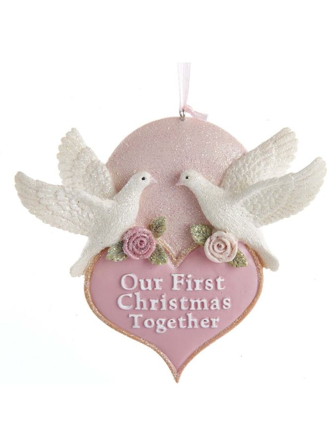 Our 1St Together Christmas Heart MultiColor 8.89x9.9x2.54cm