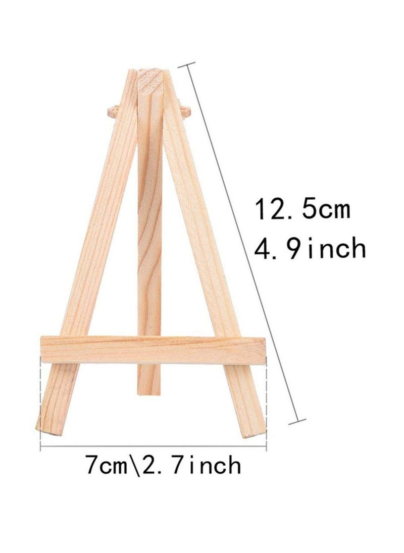 Mini Wooden Easel, SYOSI Desktop Small Easel, Wooden Photo Frame Tripod, Digital Oil Painting Display Mini Easel, Advertising Display Stand, 10 Pieces