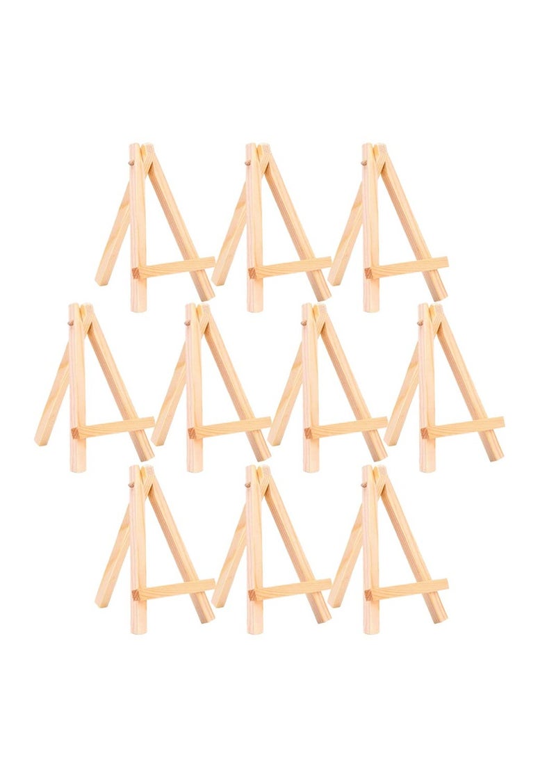 Mini Wooden Easel, SYOSI Desktop Small Easel, Wooden Photo Frame Tripod, Digital Oil Painting Display Mini Easel, Advertising Display Stand, 10 Pieces