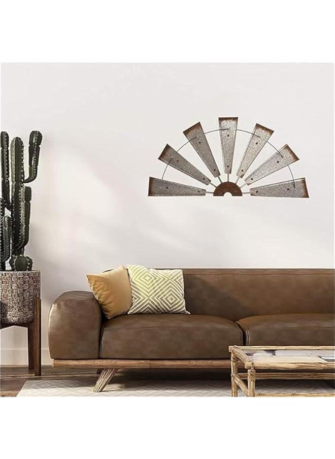 Home Decor, Beautiful Elegant Ornaments, Wall Decor, Iron Windmill Wall Decor for Farmhouse Style Home Metal Wall Art Ornaments Iron Hangings Decoration Unique Design