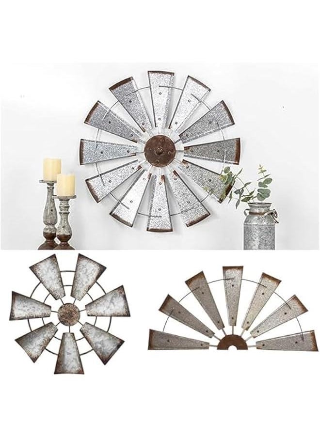 Home Decor, Beautiful Elegant Ornaments, Wall Decor, Iron Windmill Wall Decor for Farmhouse Style Home Metal Wall Art Ornaments Iron Hangings Decoration Unique Design