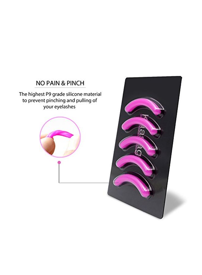 Eyelash Curler With Advanced Silicone Pressure Pad Black/Pink