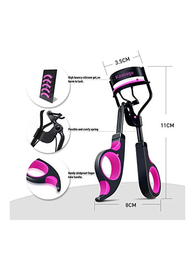 Eyelash Curler With Advanced Silicone Pressure Pad Black/Pink