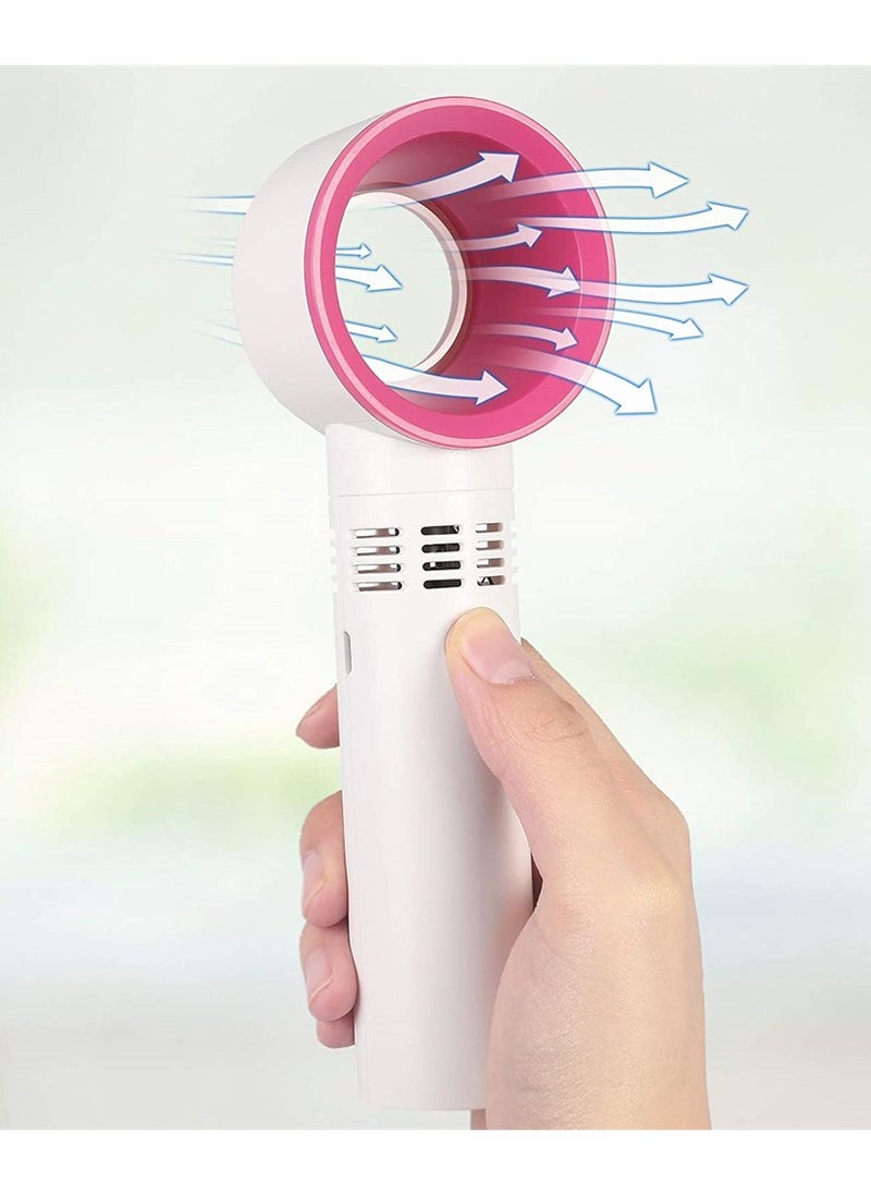 Portable USB Rechargeable Eyelash Fan Dryer - Mini Bladeless Handheld Fan for Eyelash Extensions & Cooling (White) - Perfect for On-the-Go Beauty