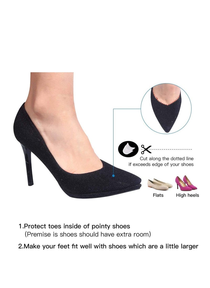 Silicone Gel Toe Caps, Soft Protectors Covers, Metatarsal Pads Ballet Pointe Pads with Forefoot Cushion 2 Pairs