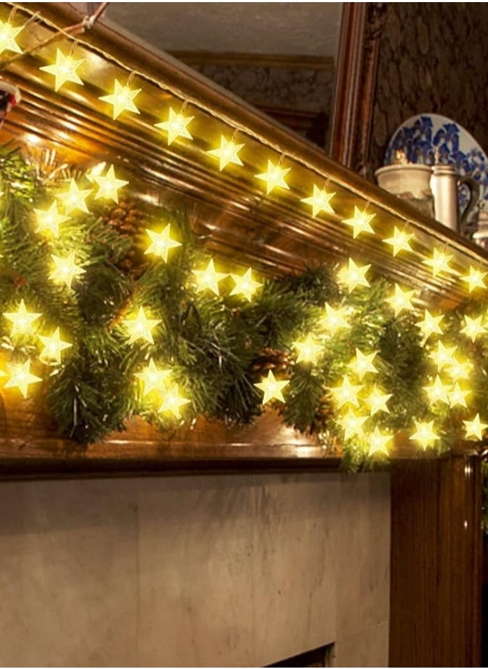 Star String Lights, Warm White LED Fairy Lights 30Mtr with 8 Lighting Modes, Battery-Powered for Indoor & Outdoor Decor