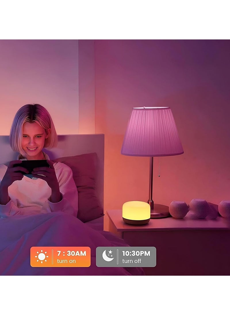 YEELIGHT Smart Table Lamp, Siri Voice Control Bedside Lamp with Music Sync