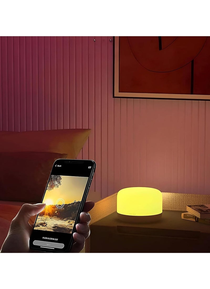 YEELIGHT Smart Table Lamp, Siri Voice Control Bedside Lamp with Music Sync