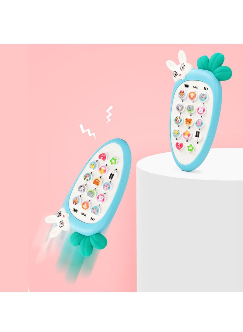 Toddler Phone Toy Sound Toy Early Educational Mobiles Phone Carrot Shape Simulation Cellphone Mobile Phone Gift for Kids 0-12 Months