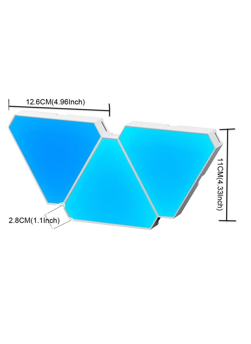 10 PCS WIFI Bluetooth 5V USB Triangle Lamps Quantum Atmosphere LED Night Light for Game Bedroom Decoration Creative Decorat Wall Lamps Wifi APP