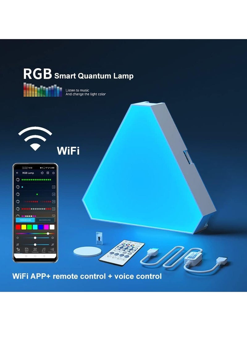 10 PCS WIFI Bluetooth 5V USB Triangle Lamps Quantum Atmosphere LED Night Light for Game Bedroom Decoration Creative Decorat Wall Lamps Wifi APP