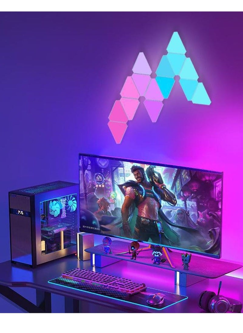 10 PCS WIFI Bluetooth 5V USB Triangle Lamps Quantum Atmosphere LED Night Light for Game Bedroom Decoration Creative Decorat Wall Lamps Wifi APP