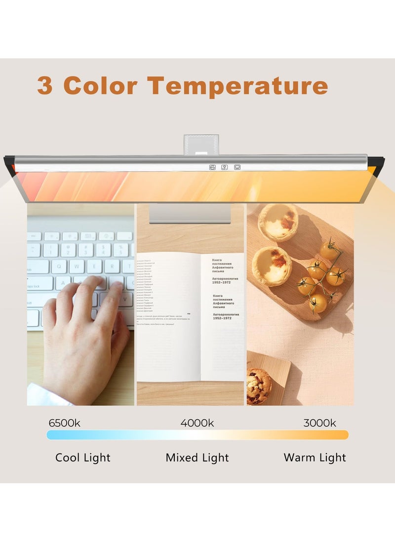 Computer Monitor Lamp - Easy Installation, 3 Color Temp Modes, for Home Office & Gaming, Eye-Caring (White)