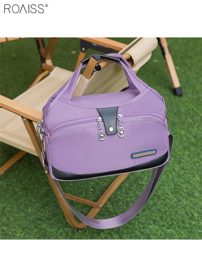 Women's Oxford Cloth Handbag Removable Shoulder Strap Multi Pocket Messenger Bag Fashion Leisure Versatile Commuting Bag